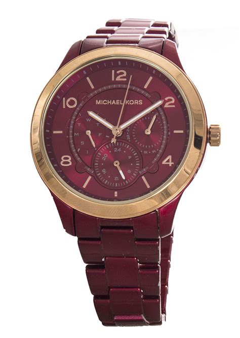 Michael Kors MK6594 Runway 38mm Women's Red Stainless 